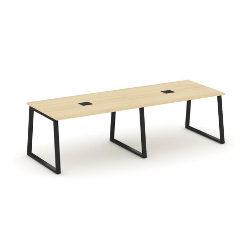 Style Project Стол переговорный SN-6T1.SPRG-012 Акация Лорка/Металл Антрацит/Заглушка Металл Антраци фото 7