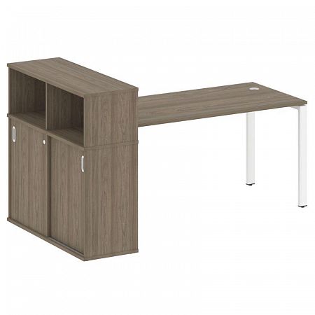 Стол письменный с шкафом-купе на П-обр. м/к Metal System БП.РС-СШК-3.4