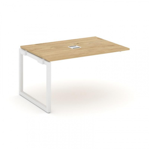 Style Project Проходной наб. элем. перег. стола SN-5O.NSPRG-001 Дуб Наварра/Металл Белый 980*980*750 фото 17