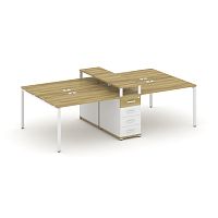 Бенч-система на 4 места с 1 опорной тумбой Concept CN.DRS-434