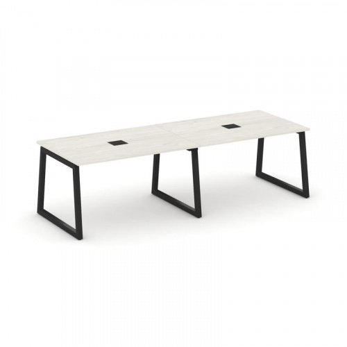 Style Project Стол переговорный SN-5T1.SPRG-014 Акация Лорка/Металл Антрацит/Заглушка Металл Антраци фото 7