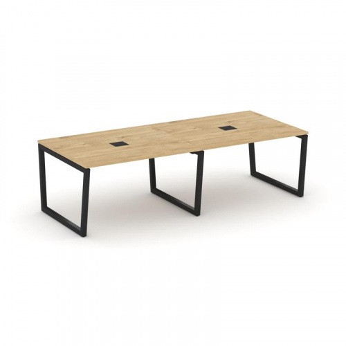 Style Project Стол переговорный SN-5T2.SPRG-044 Акация Лорка/Металл Антрацит/Заглушка Металл Антраци Style Project Стол переговорный SN-5T2.SPRG-044 Акация Лорка/Металл Антрацит/Заглушка Металл Антраци