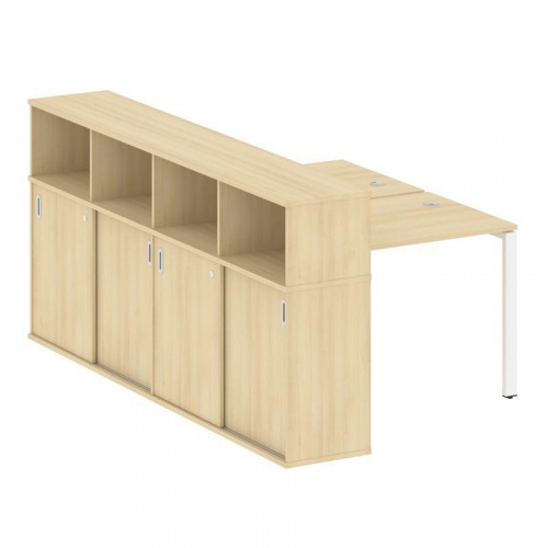 Бенч-система с шкафом-купе на П-обр. м/к Metal System БП.РС-СШК-4.1