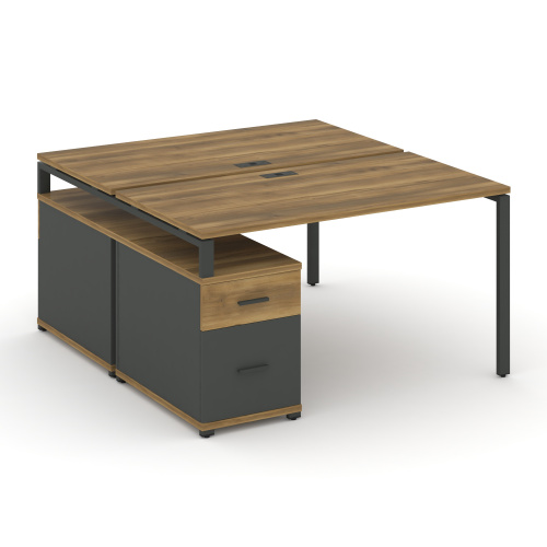 Бенч-система на 2 места с опорной тумбой Concept CN.DRS-308