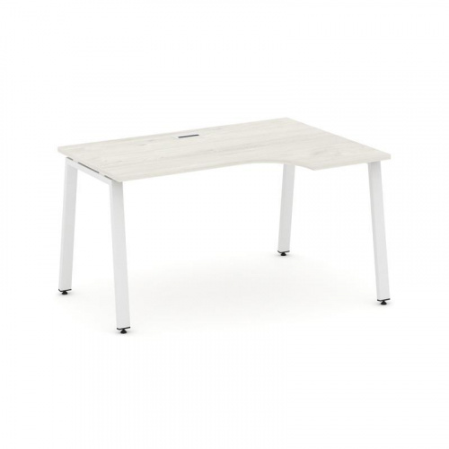 Style Project Стол рабочий эргоном. SN-6A.SPA-022(R) Антрацит/Металл Белый 1580*800/980*750 фото 22