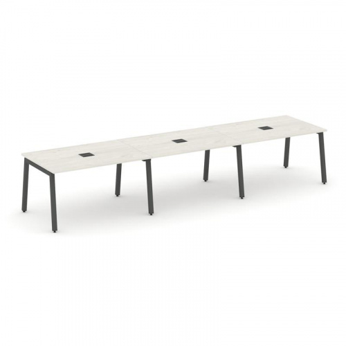 Style Project Стол переговорный SN-5A.SPRG-022 Дуб Наварра/Металл Белый 3540*980*750 фото 21