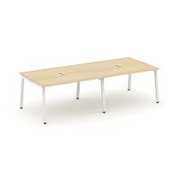 Style Project Стол переговорный SN-5A.SPRG-042 Акация Лорка/Металл Белый 2360*1180*750