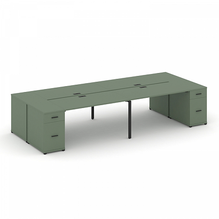 Бенч-система на 4 места с 2 опорными тумбами Concept CN.DRS-432