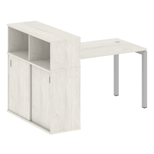 Стол офисный с шкафом-купе на П-обр. м/к Metal System Quattro 50БП.РС-СШК-3.2 фото 9 Стол офисный с шкафом-купе на П-обр. м/к Metal System Quattro 50БП.РС-СШК-3.2 фото 9