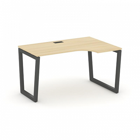 Style Project Стол рабочий эргоном. SN-5T2.SPA-022(R) Акация Лорка/Металл Антрацит/Заглушка Пластик