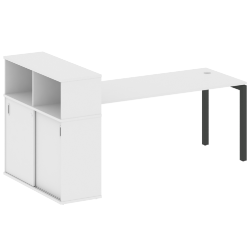 Стол офисный с шкафом-купе на П-обр. м/к Metal System Quattro 50БП.РС-СШК-3.5 фото 15