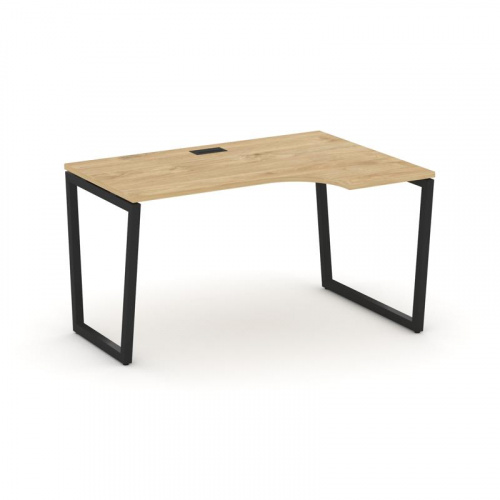 Style Project Стол рабочий эргоном. SN-4T2.SPA-021(R) Акация Лорка/Металл Антрацит/Заглушка Пластик