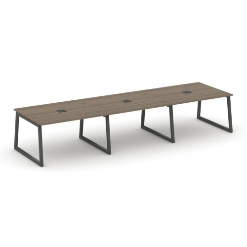 Style Project Стол переговорный SN-5T1.SPRG-054 Акация Лорка/Металл Антрацит/Заглушка Металл Антраци фото 25