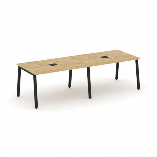 Style Project Стол переговорный SN-6A.SPRG-011 Дуб Табак/Металл Белый 1960*980*750 фото 5 Style Project Стол переговорный SN-6A.SPRG-011 Дуб Табак/Металл Белый 1960*980*750 фото 5