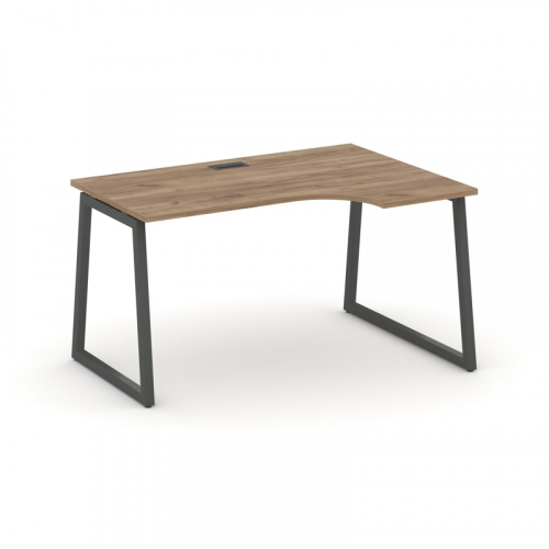 Style Project Стол рабочий эргоном. SN-4T1.SPA-001(R) Акация Лорка/Металл Антрацит/Заглушка Пластик фото 10