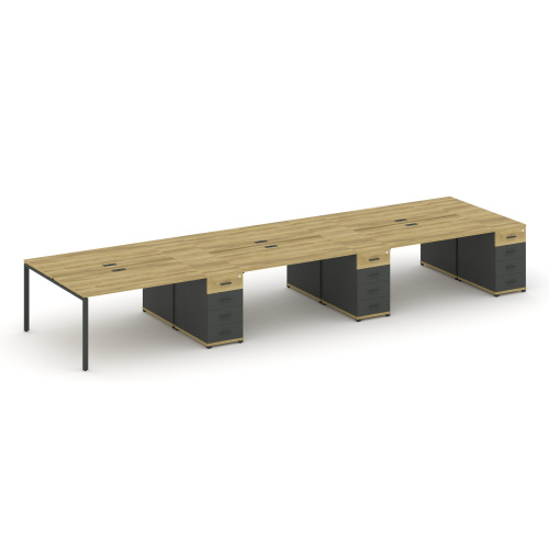 Бенч-система на 6 мест с 3 опорными тумбами Concept CN.DRS-458 фото 4