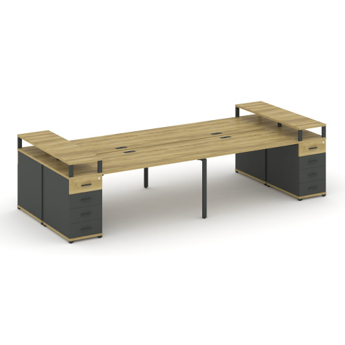 Бенч-система на 4 места с 2 опорными тумбами Concept CN.DRS-443 фото 4