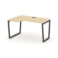 Style Project Стол рабочий эргоном. SN-4T2.SPA-022(L) Акация Лорка/Металл Антрацит/Заглушка Пластик