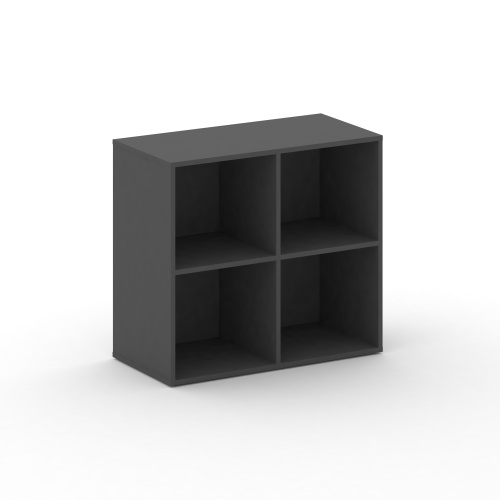 Стеллаж широкий низкий CRU.ST-300 МДФ Белый Бриллиант/Белый Бриллиант 896*442*807