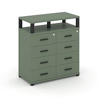 Тумба приставная c 8 ящиками и надставкой Concept CN.TSP-015 B