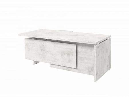 Стол с опорной тумбой FI-119R.DD Хромикс белый