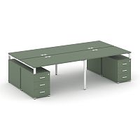 Бенч-система на 4 места с 2 опорными тумбами Concept CN.DRS-325