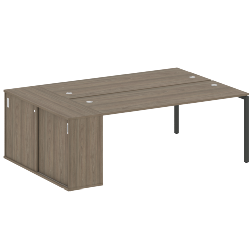 Бенч-система с шкафом-купе на П-обр. м/к Metal System Quattro 40БП.РС-СШК-1.5 Бенч-система с шкафом-купе на П-обр. м/к Metal System Quattro 40БП.РС-СШК-1.5