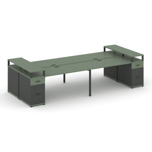 Бенч-система на 4 места с 2 опорными тумбами Concept CN.DRS-447 фото 2