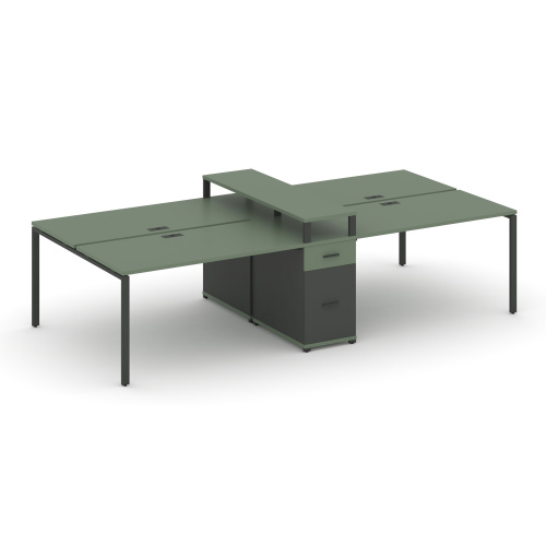 Бенч-система на 4 места с 1 опорной тумбой Concept CN.DRS-439 фото 2