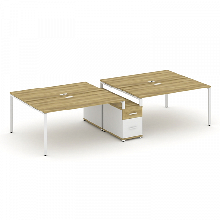 Бенч-система на 4 места с опорной тумбой Concept CN.DRS-316