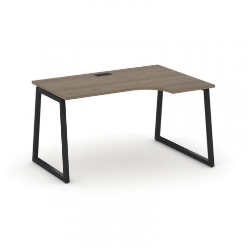 Style Project Стол рабочий эргоном. SN-4T1.SPA-001(R) Акация Лорка/Металл Антрацит/Заглушка Пластик фото 6