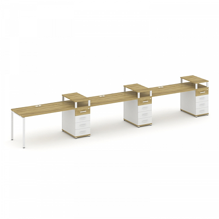 Бенч-система на 3 места с 3 опорными тумбами Concept CN.ORS-459