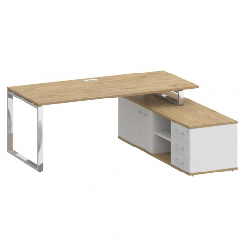 Стол руководителя с опорной греденцией Shift SK.SRG-200 (R) фото 2