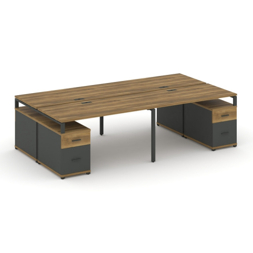 Бенч-система на 4 места с 2 опорными тумбами Concept CN.DRS-331