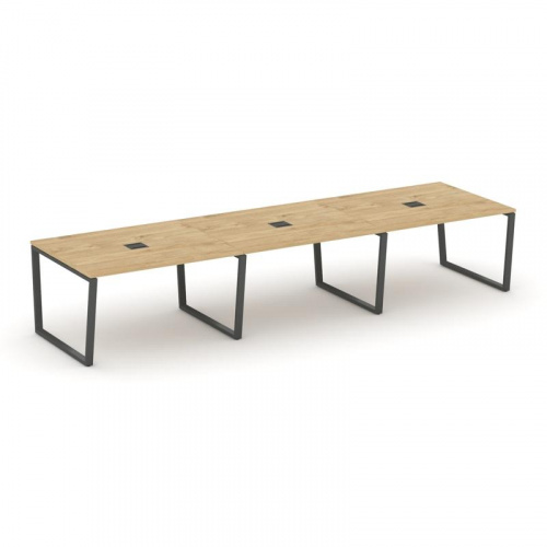 Style Project Стол переговорный SN-6T2.SPRG-054 Акация Лорка/Металл Антрацит/Заглушка Металл Антраци фото 22