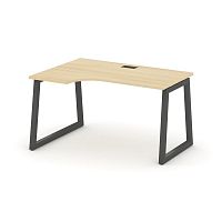 Style Project Стол рабочий эргоном. SN-5T1.SPA-021(L) Акация Лорка/Металл Антрацит/Заглушка Пластик