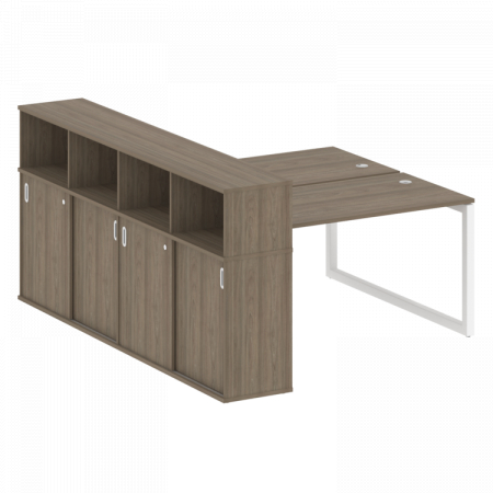 Бенч-система с шкафом-купе на О-обр. м/к Metal System Quattro 50БО.РС-СШК-4.3